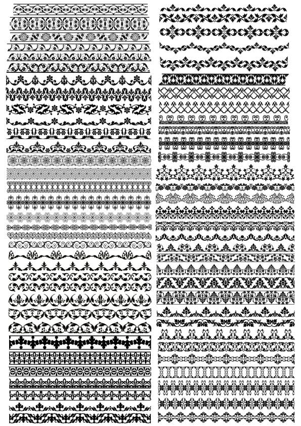 Elegant Decorative Borders Vector Pack for Laser Cutting