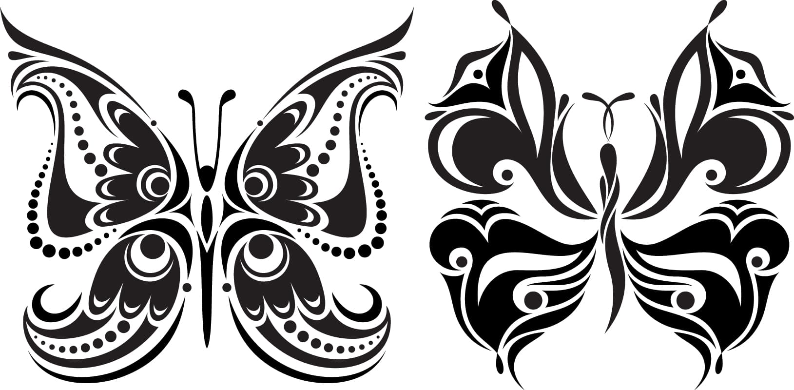 Elegant Decorative Butterfly Vector Designs for Laser Cutting