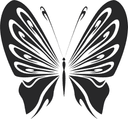 Vector de Mariposa Decorativa Elegante para Corte Láser