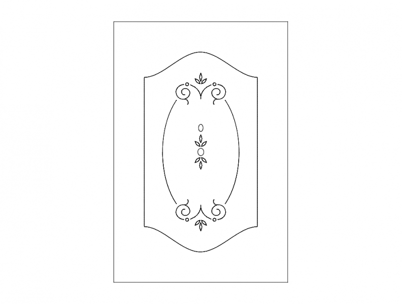 Elegant Decorative Cabinet Door Panel DXF Vector File