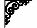 Diseño de Soporte de Esquina Decorativo Vector Archivo DXF