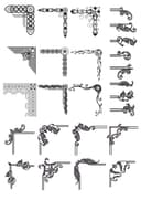 Archivos Vectoriales de Esquinas Decorativas Elegantes