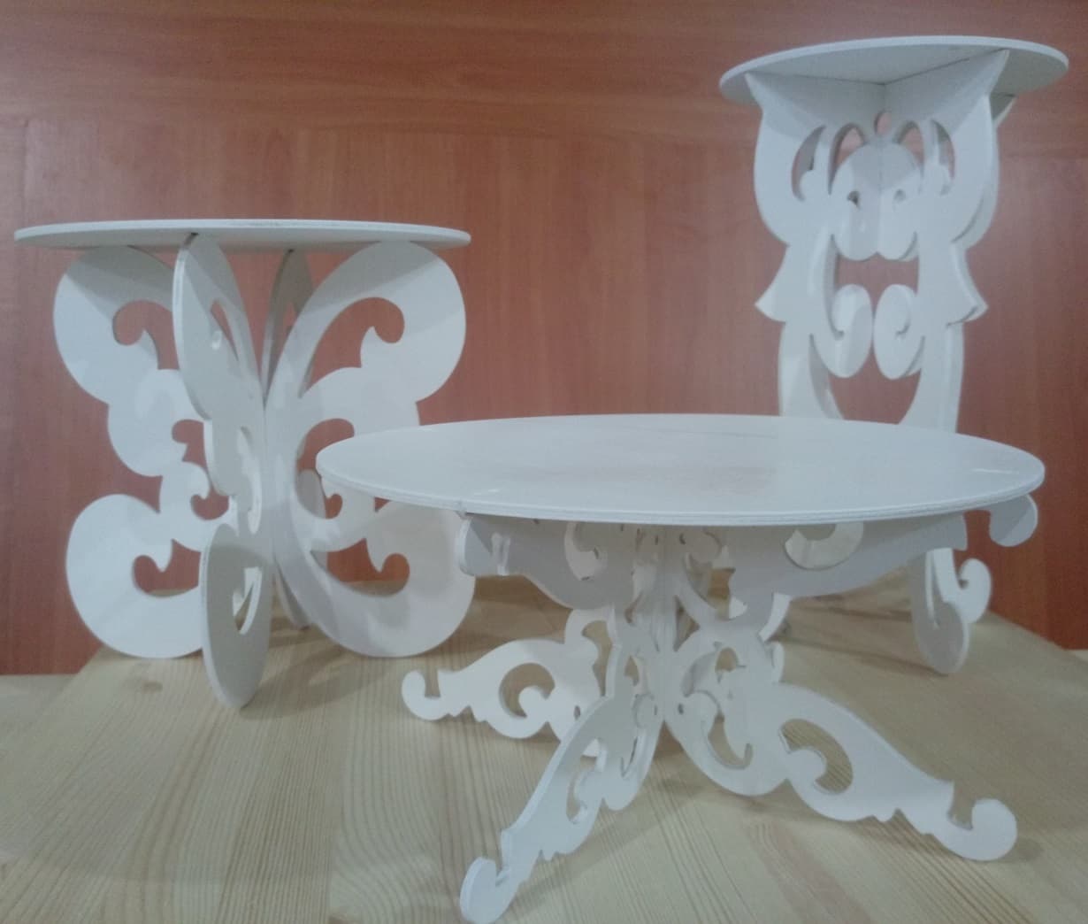 Elegant Decorative Display Table Set Laser Cut Files Vector