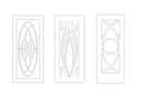Vectores de Paneles de Puerta Decorativos para Corte Láser DXF
