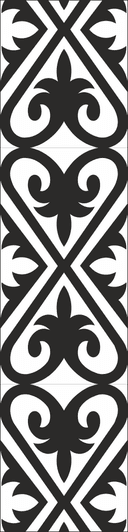Painel de Borda Floral Decorativo Elegante para Corte a Laser