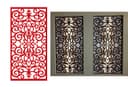 Diseño Vectorial DXF de Panel Floral Decorativo Elegante