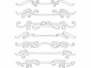 Divisores Decorativos Elegantes - Arquivo Vetorial DXF Grátis