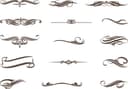 Elegant Decorative Flourish Dividers Vector Set for Laser Cutting