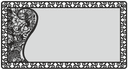 Elegant Decorative Frame with Floral Scrollwork Laser Cut Vector