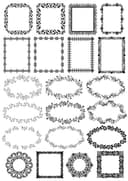 Elegant Decorative Frames and Floral Borders Vector Collection