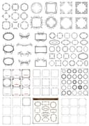 Elegant Decorative Frames Vector Set for Laser Cutting