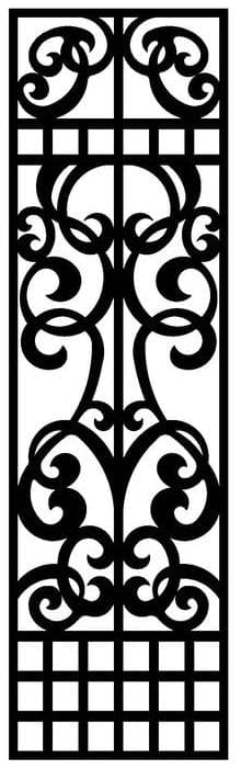 Elegant Decorative Grille Panel Vector Design SVG File