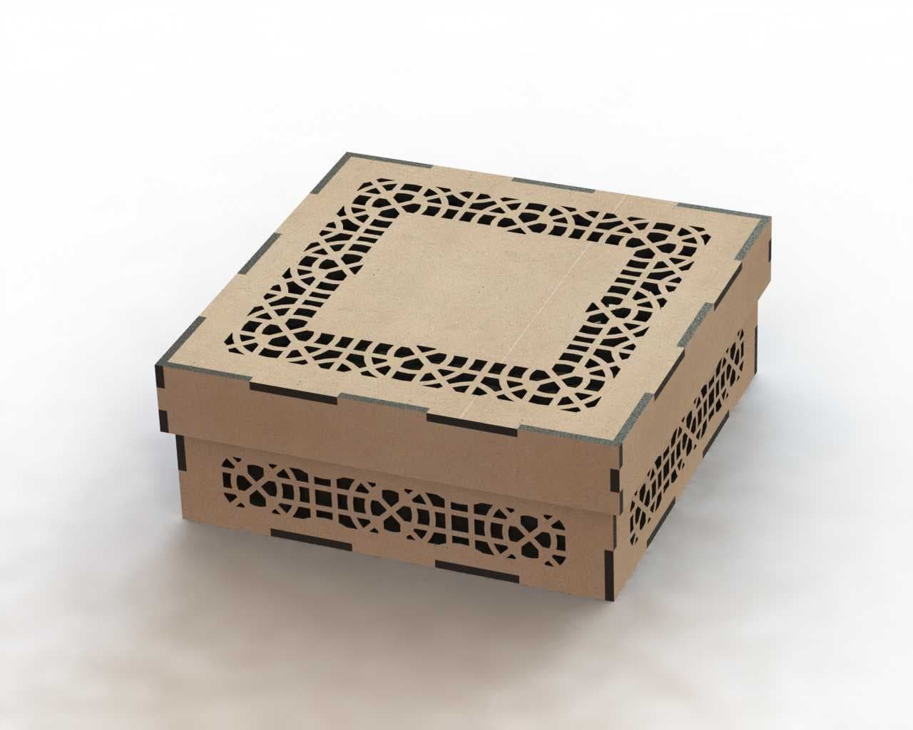 Elegant Decorative Laser Cut Gift Box DXF Vector