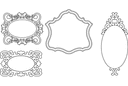 Conjunto de Molduras de Espelho Decorativas Vetor DXF
