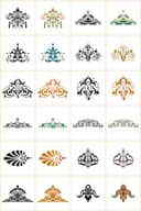 Set de Ornamentos Decorativos Elegantes Vectores para Corte Láser