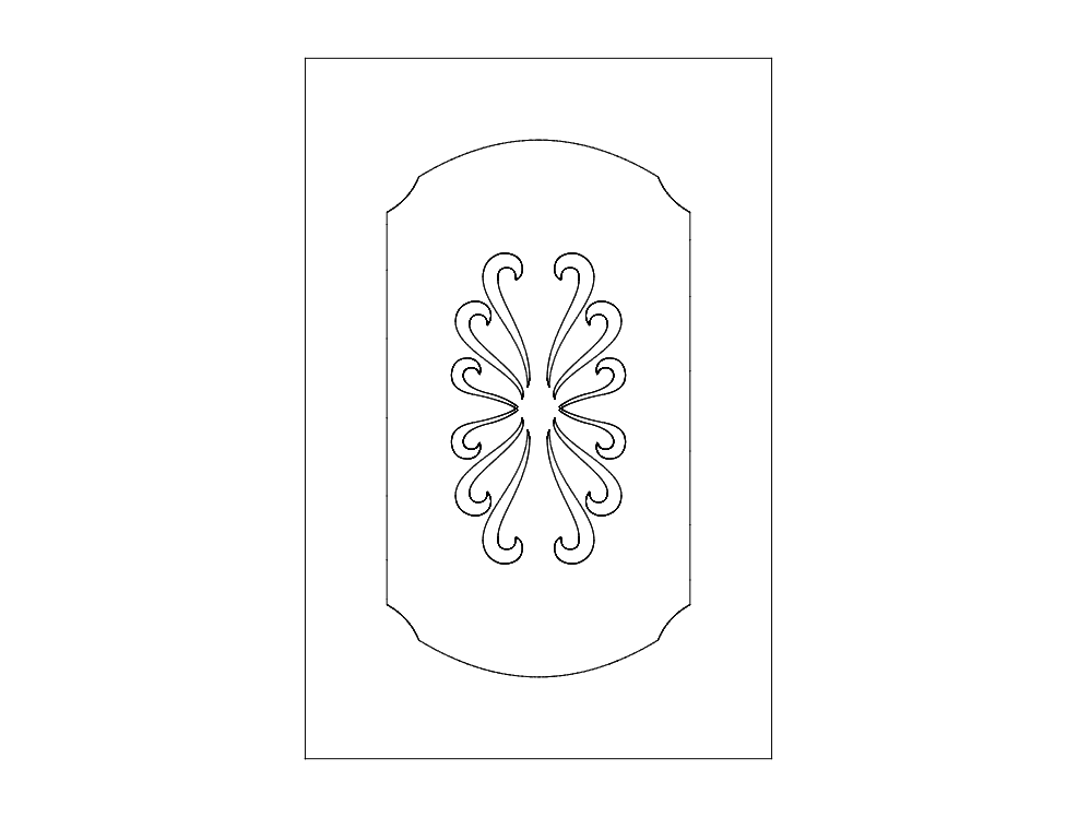 Elegant Decorative Panel Vector for Laser Cutting DXF