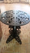 Elegant Decorative Round Coffee Table Vector Laser Cut Design DXF