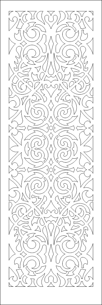 Elegant Decorative Screen Room Divider Vector DXF File