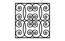 Design de Grade de Volutas Decorativas Vetor DXF