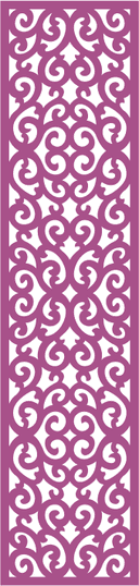 Elegante Panel Decorativo con Patrón de Volutas para Láser