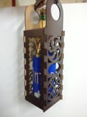 Elegant Decorative Wine Bottle Gift Box Laser Cut Vector File