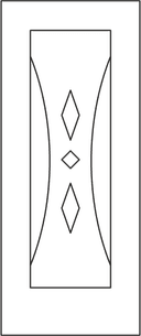 Archivo Vectorial de Panel de Puerta con Patrón de Diamante