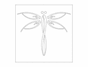 Design de Vetor de Libélula Elegante para Corte a Laser DXF