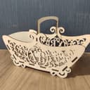 Elegante Cesta de Pascua Archivo Vectorial para Laser Cut