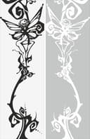 Archivo Vectorial de Corte Láser con Motivo de Hada y Flores