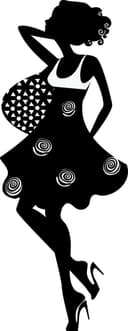 Vector de Silueta de Mujer Elegante a la Moda para Corte Láser