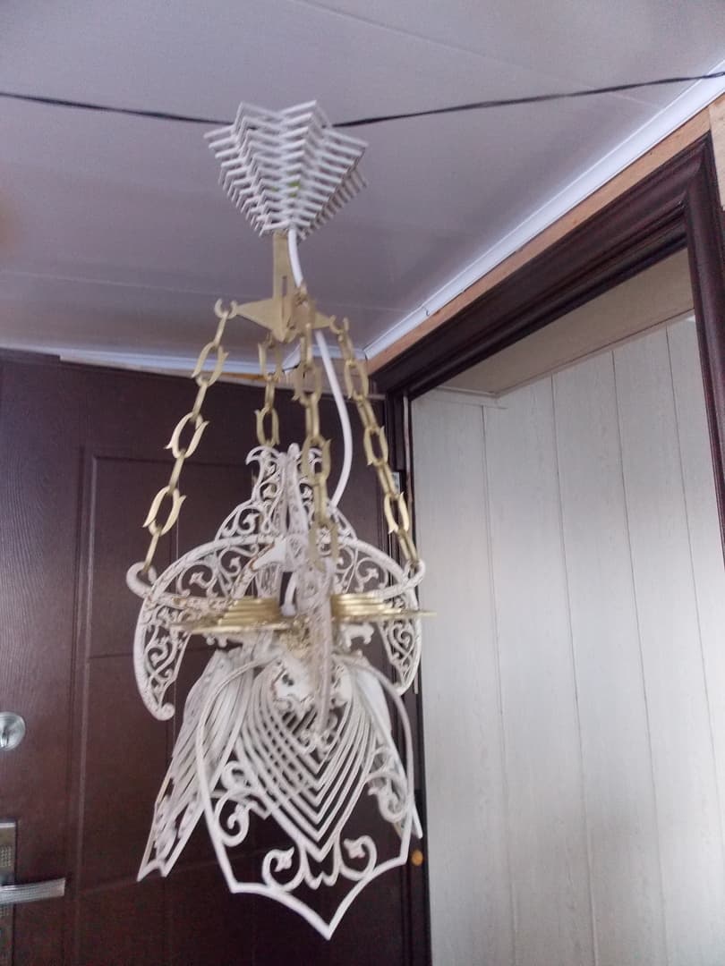 Elegant Filigree Hanging Lamp Laser Cut Vector File