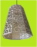 Elegant Filigree Hanging Pendant Lamp Vector File