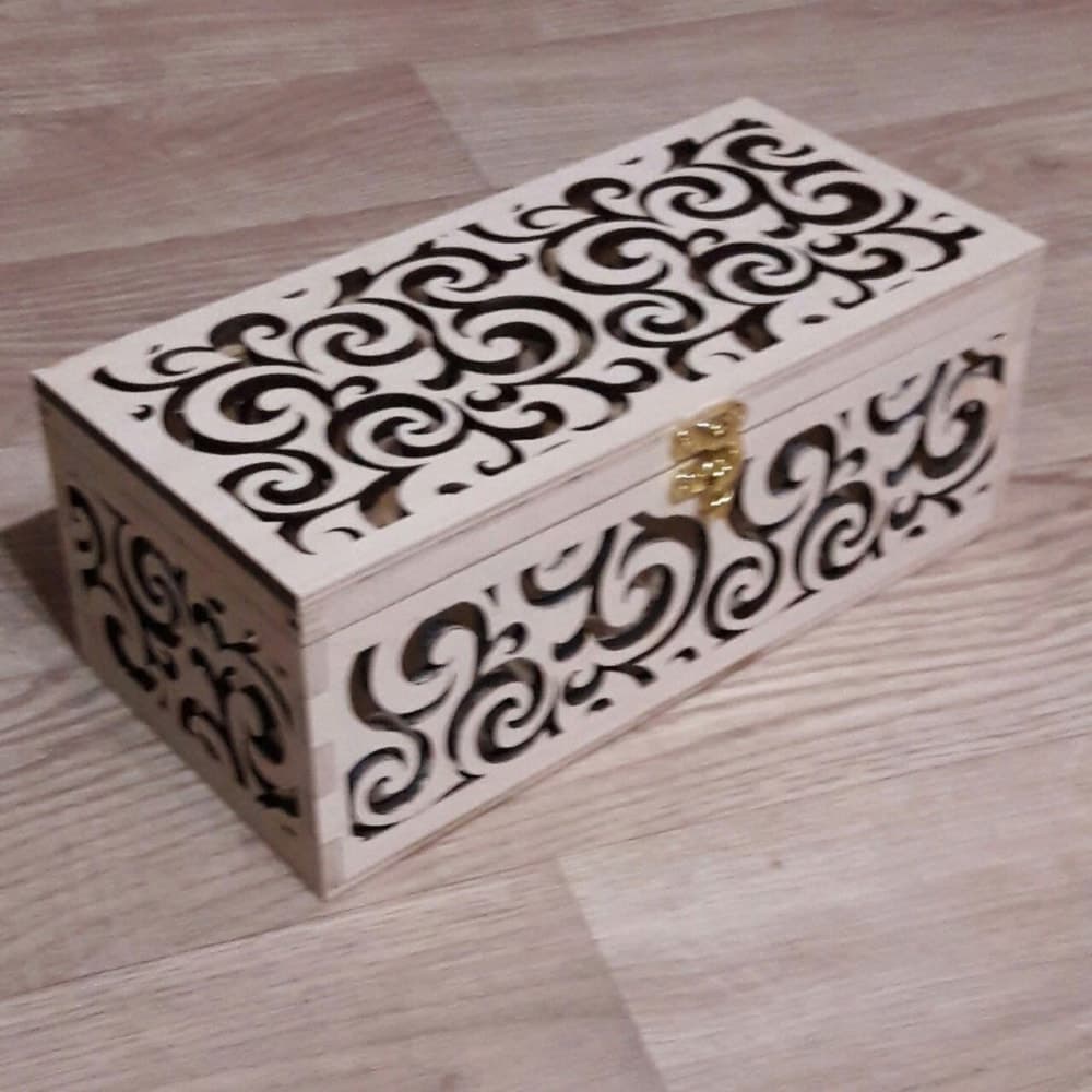 Elegant Filigree Jewelry Box Laser Cut Vector File