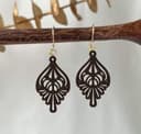 Elegant Filigree Teardrop Earrings Laser Cut Vector Design