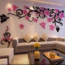 Archivo Vectorial de Decoración de Pared Floral y Mariposas