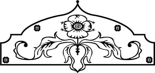 Elegant Floral Arch Ornament Vector File for CNC