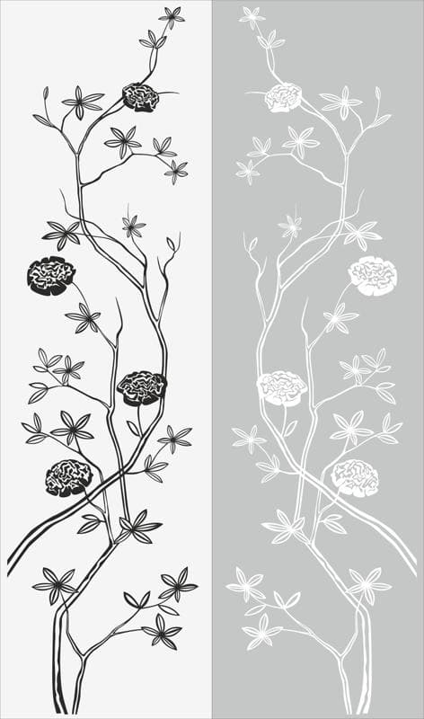 Elegant Floral Climbing Vine CNC Vector Design