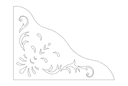 Arquivo Vetorial DXF de Ornamento de Canto Floral Elegante