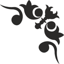 Elegant Floral Corner Ornament Vector File for CNC
