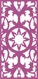 Panel Floral Damask Elegante para Corte Láser CNC