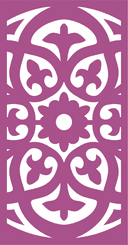 Elegant Floral Damask Decorative Screen Vector File