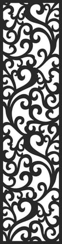 Elegant Floral Damask Laser Cut Panel Vector File
