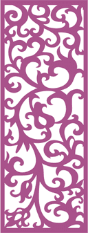 Elegant Floral Damask Laser Cut Panel Vector File