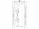 Diseño de Puerta Floral Elegante Archivo Vectorial DXF