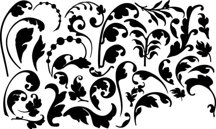 Elegant Floral Flourish Elements Vector Design