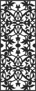 Archivo Vectorial de Panel CNC con Celosía Floral Elegante