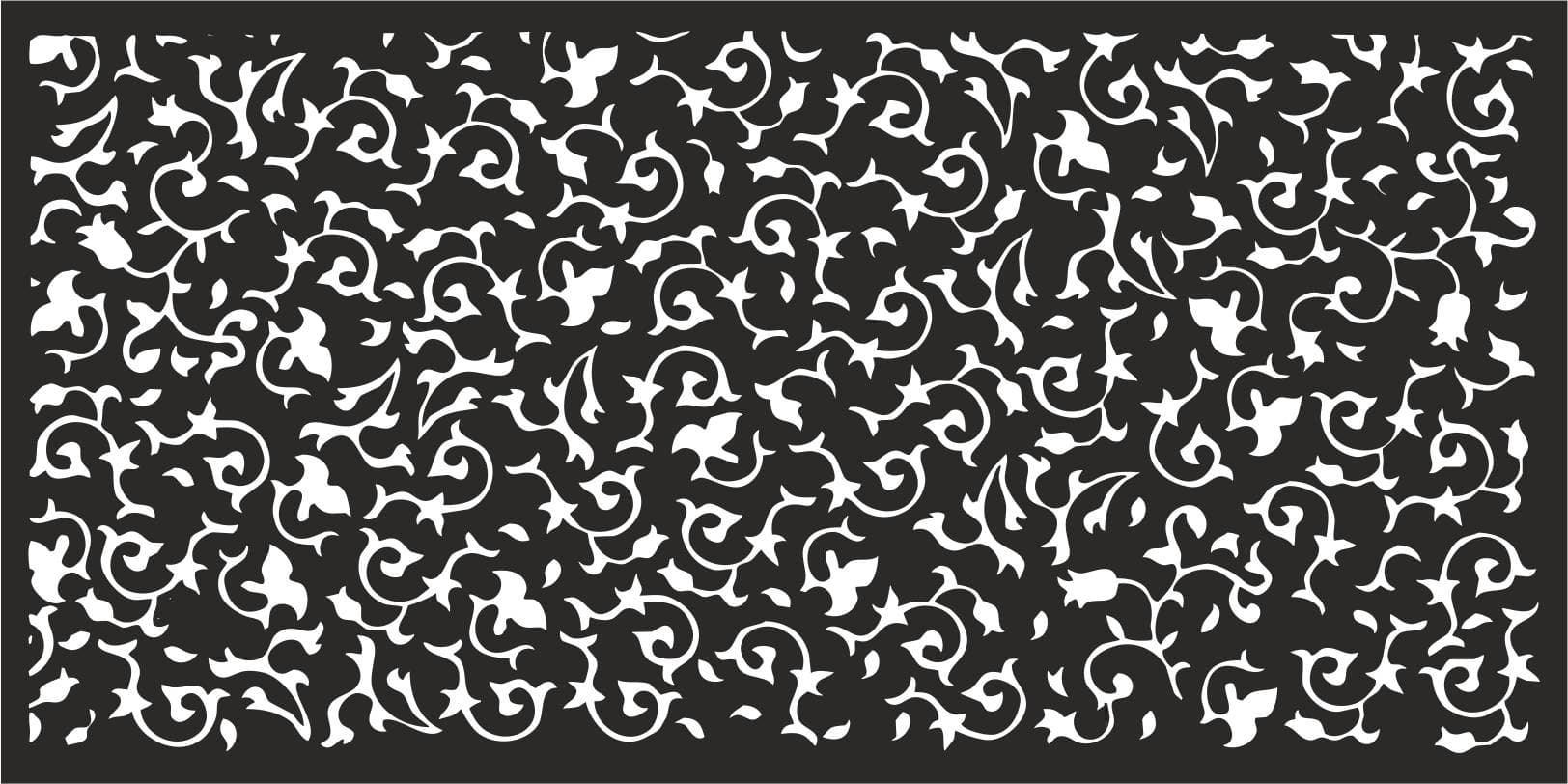 Elegant Floral Lattice Decorative Panel Free Vector Design