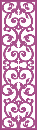 Painel Decorativo de Treliça Floral Elegante Vetor Laser Cut