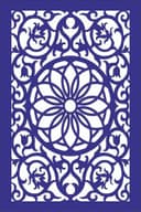 Elegant Floral Lattice Room Divider DXF Vector File