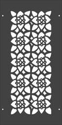 Elegant Floral Lattice Room Divider DXF Vector File